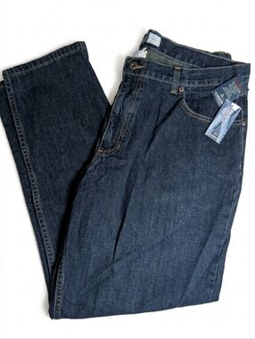 ​NWT Liz Claiborne Lizwear Slim Fit Jeans Size 16 Regular Sandblasted Dark Wash